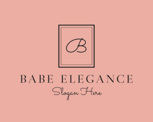 Luxury Frame Feminine Boutique logo design