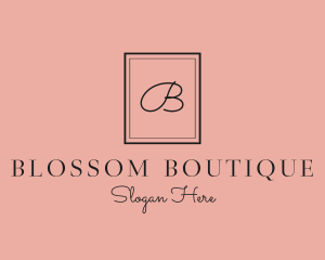 Luxury Frame Feminine Boutique logo design