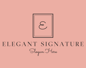 Luxury Frame Feminine Boutique logo design