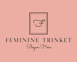 Luxury Frame Feminine Boutique logo design