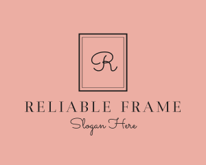 Luxury Frame Feminine Boutique logo design