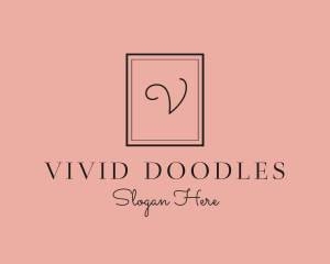 Luxury Frame Feminine Boutique logo design