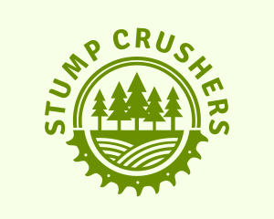 Sawmill Tree Lumber Badge logo