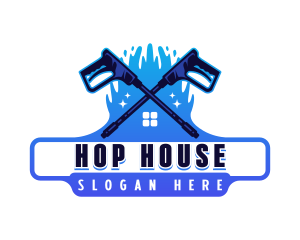 House Splash Cleaner logo design