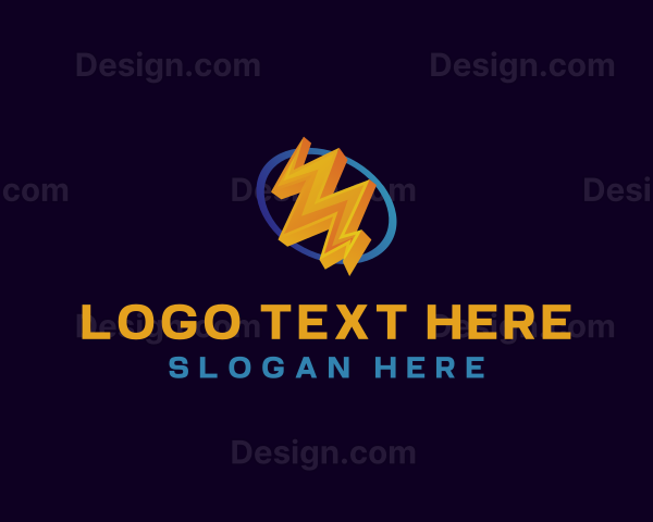 Electricity Lightning Bolt Logo