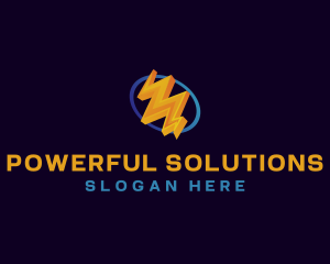 Electricity Lightning Bolt logo design