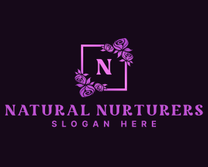 Rose Floral Frame logo design