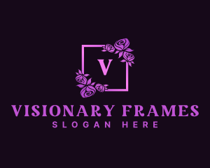 Rose Floral Frame logo design