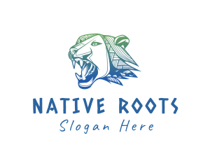 Native Tribal Panther logo design