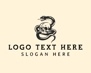 Serpent Snake Skull logo