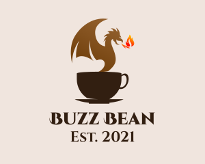 Dragon Coffee Cup  logo design