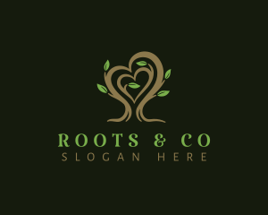 Heart Tree Plant logo design