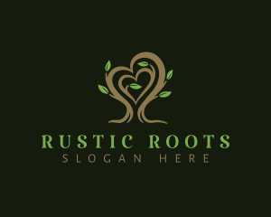 Heart Tree Plant logo design