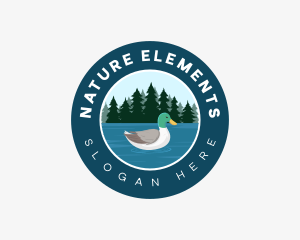 Duck Nature Lake logo design