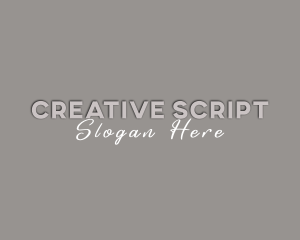 Modern Script Business logo design