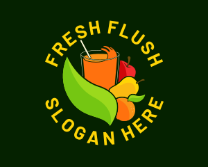 Natural Fruit Drink logo design