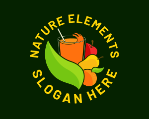 Natural Fruit Drink logo design