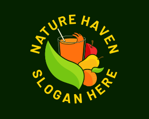 Natural Fruit Drink logo design