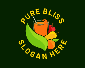 Natural Fruit Drink logo design