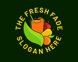 Natural Fruit Drink logo design