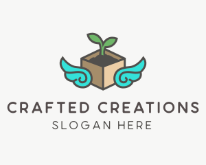 Eco Package Wings logo design