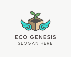 Eco Package Wings logo design