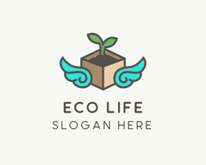 Eco Package Wings logo design