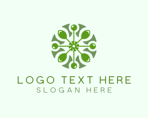 Circular Leaf Pattern Logo