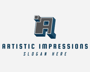 3D Graffiti Letter A  logo design