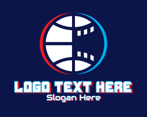 App - Glitchy Basketball Esports logo design