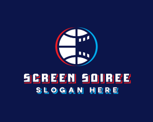 Glitchy Basketball  Sports logo design