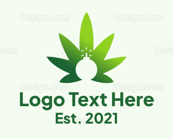 Cannabis Marijuana Bomb Logo