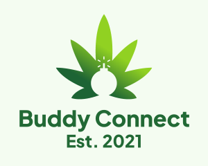 Cannabis Marijuana Bomb  logo design