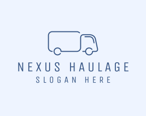 Simple Truck Transport logo design