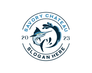 Ocean Sword Fish logo design