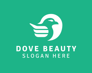 Minimalist Dove Bird logo