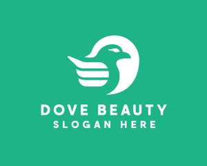 Minimalist Dove Bird logo design