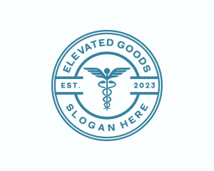 Medical Health Caduceus  logo design