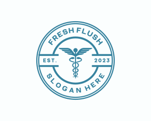 Medical Health Caduceus  logo design