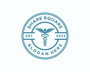 Medical Health Caduceus  logo design