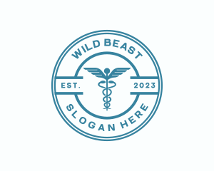 Medical Health Caduceus  logo design