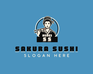 Geisha Sushi Culinary logo design