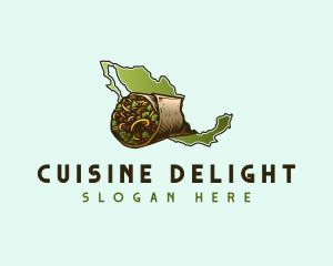 Mexican Burrito Dish  logo design