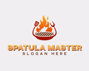 Roast Pig Grilling BBQ logo design