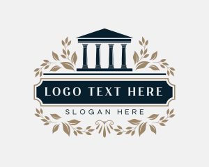 Greek Column Pillar Structure logo