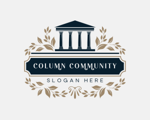 Greek Column Pillar Structure logo