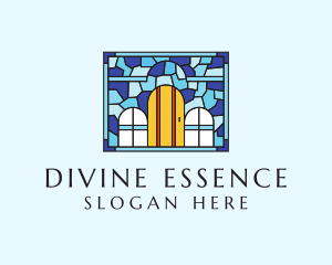 Decorative House Stained Glass logo design