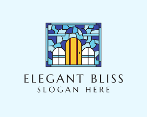 Decorative House Stained Glass logo