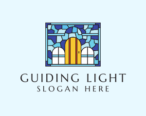 Decorative House Stained Glass logo design