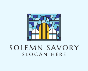 Decorative House Stained Glass logo